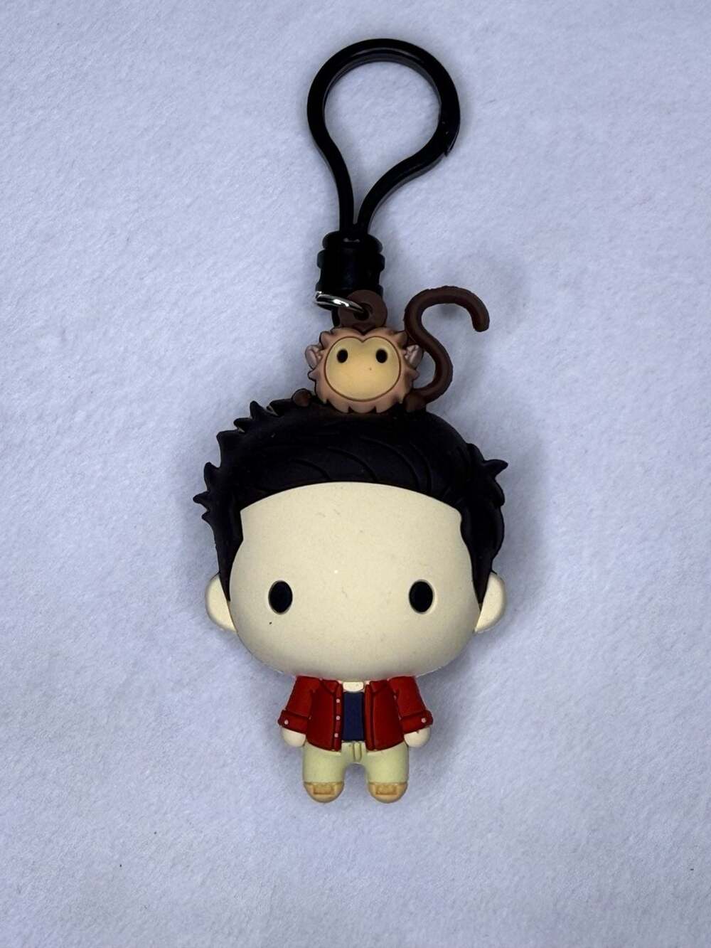 Friends Ross Geller with Marcel the Monkey Figural 3D Bag Clip Keychain